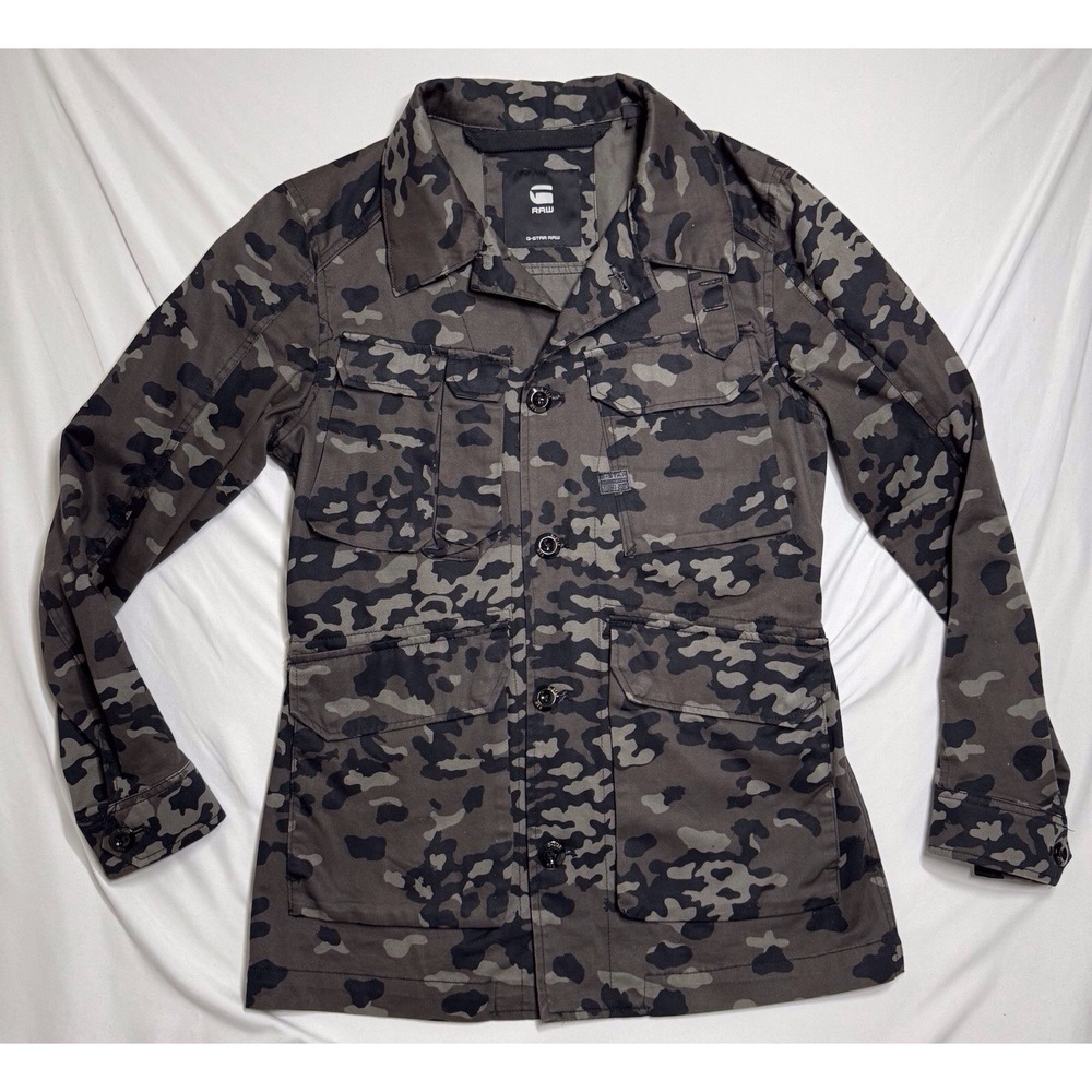 G-Star RAW Ospak Tailored Jacket Camo Print Men's Size Medium‎